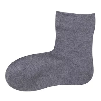 [MUJI 無印良品]直角襪女棉混足口舒適襪灰色23~25cm