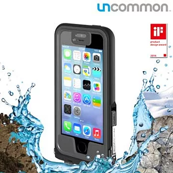 Uncommon iPhone5/5S Safety 防水保護殼 -符合軍規IP68(防水、防雪、防摔 )黑
