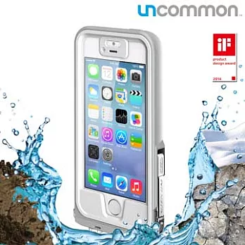 Uncommon iPhone5/5S Safety 防水保護殼 -符合軍規IP68(防水、防雪、防摔 )灰/白