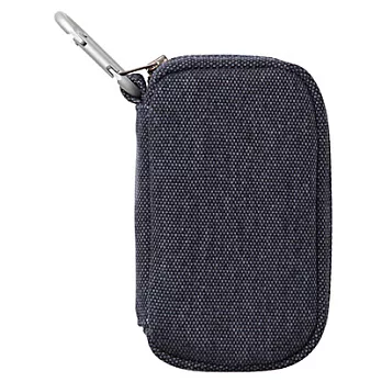 [MUJI 無印良品]帆布附環收納袋/深藍