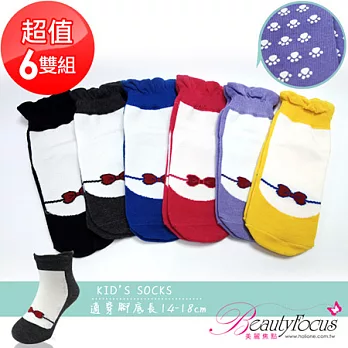 【BeautyFocus】(6雙組)台灣製蝴蝶結造型萊卡棉襪0614-六色14-18cm