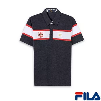 FILA男仕義仕風情POLO衫1PON-1703-NV-M沉穩藍