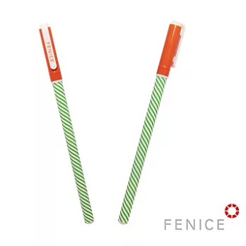 【FENICE】原子筆(黑色筆芯/單支) - 好寫易握超便利橘筆蓋+黑色墨水