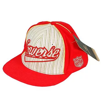 CONVERSE復刻條紋系列棒球帽鮮紅