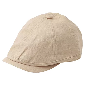 [MUJI 無印良品]水洗麻獵帽米色