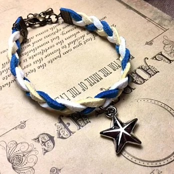 [ 綠綠亞 ] 閃耀的星 SHININGSTAR 韓國絨手環 (銀色星星)