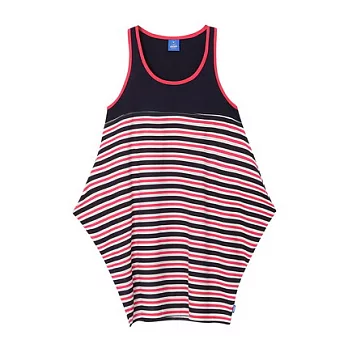 【CACO】CACO ST．美式街頭．條紋拼接背心洋裝(女)FREE丈青