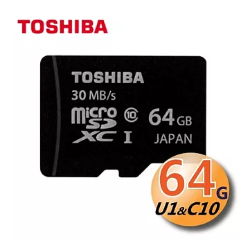 Toshiba 64GB UHS-I microSDXC class10 記憶卡(30MB/s)