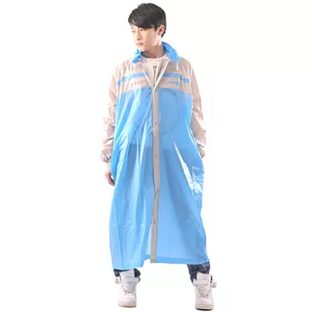 【達新牌】新一代設計家3前開式雨衣2XL藍色