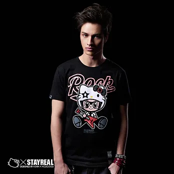 STAYREAL X HELLO KITTY 幸運星小鼠T - 黑標潮流版 / 黑色S黑色