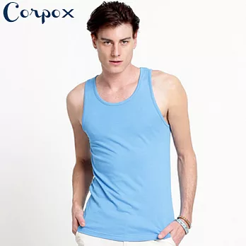 【Corpo X】男款持續涼感背心L天藍