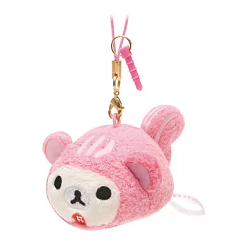 San-X 拉拉熊圓滿滿系列公仔螢幕擦吊飾。松鼠懶妹