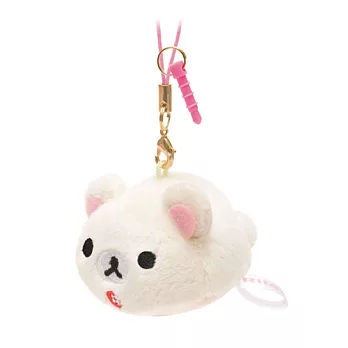 San-X 拉拉熊圓滿滿系列公仔螢幕擦吊飾。懶妹