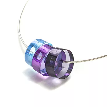Block Necklace 墜鍊藍/紫/灰