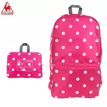 le coq sportif 公雞 輕量後背包粉紅點