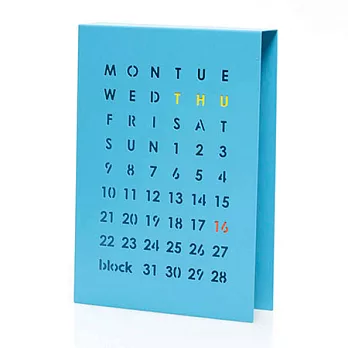 Block Perpetual Calendar 桌曆藍