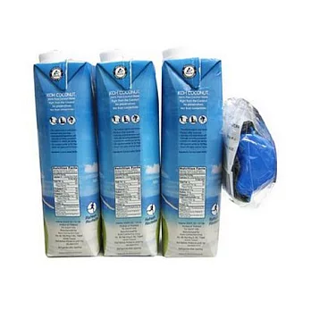 [KOH]100%純椰子汁1000ml(3入) 送手腕型運動水壺