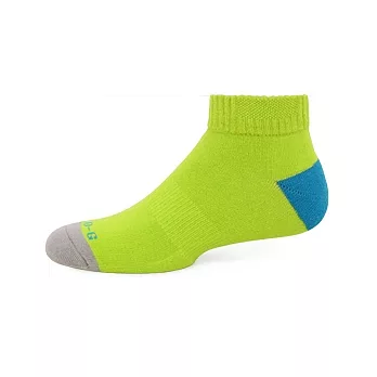 【 PuloG 】活力高彩氣墊運動襪-亮綠-L