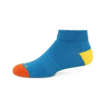 【 PuloG 】活力高彩氣墊運動襪-藍-L