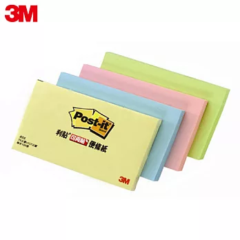 3M 利貼可再貼便條紙3x5 (4色)黃色 655-1