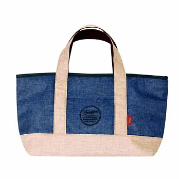 CB巴黎系列亞麻風保冷手提袋5L海軍藍