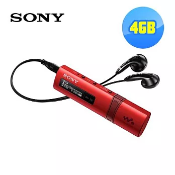 SONY Walkman時尚數位隨身聽4GB (NWZ-B183F)送魔術毛巾(鸚鵡紅)