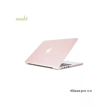 moshi iGlaze for Retina MacBook Pro 13 輕薄防刮保護殼半透粉