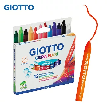 【義大利 GIOTTO】好清洗兒童專用蠟筆(12色)