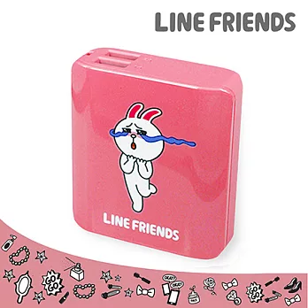 LINE FRIENDS 正版授權 5200mAH 雙USB輸出 替換式背蓋 行動電源【兔子款】兔子款