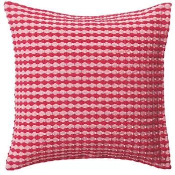 [MUJI 無印良品]印度棉粗織格子織抱枕套/紅色