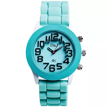 Watch-123 瞬間美麗-百變甜心半立體層次腕錶(薄荷綠)