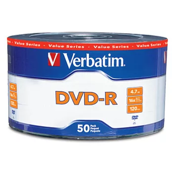 Verbatim 威寶 AZO 銀雀版 16X DVD-R 4.7GB 燒錄片/光碟片 50片裸裝