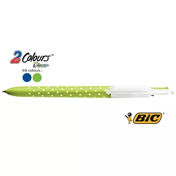 BIC 2COLORS 1.0 點點雙色筆 綠