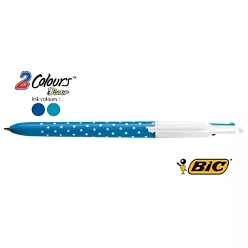 BIC 2COLORS 1.0 點點雙色筆 藍