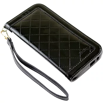 KooPin HTC One (M8) 隱磁系列 手提式菱格包時尚黑