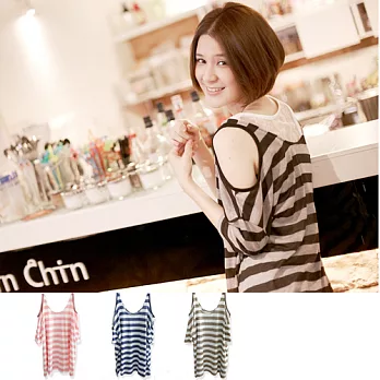 ROSE。人氣首選浪漫雙色肩洞上衣藍系