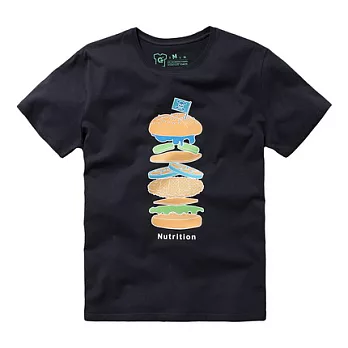 【CACO】GRAPHIC T．設計圖像．美味漢堡棉短T(男)S丈青