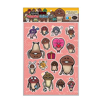 《IP4inc.》菇菇栽培研究室可重覆黏貼裝飾貼紙(愛之菇菇)