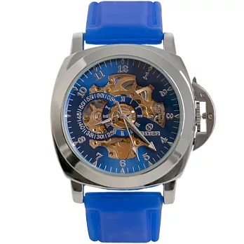 Watch-123 機械情人-女孩第一支工藝腕錶(藍色)
