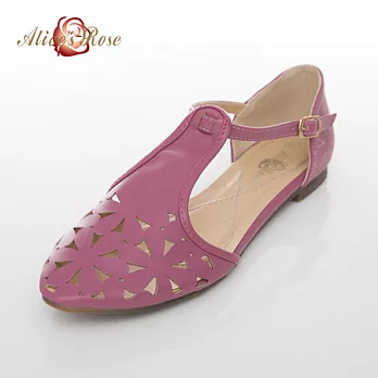 Alice’s Rose 甜美復古雕花瑪莉珍鞋36紫色