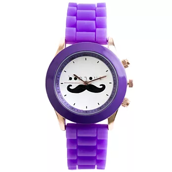 Watch-123 日安馬卡龍-爆款輕甜時尚果凍腕錶 (桔梗紫)