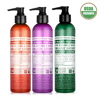 Dr.Bronner’s 美國布朗博士 嫩膚乳搭配3入組橙橘+椰子+萊姆