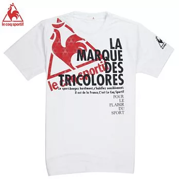 le coq sportif 公雞 圓領短袖T恤XL白色