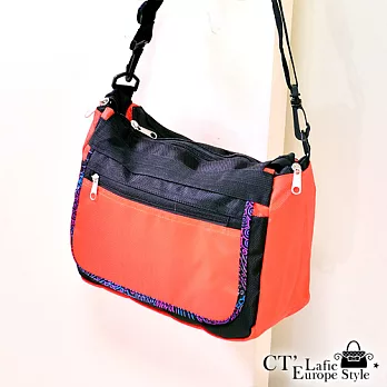 【CT Lafie】美式自由行 側肩/後背兩用包橘色