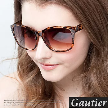 【Gautier】梨花名模款！小臉大框太陽眼鏡-玳瑁