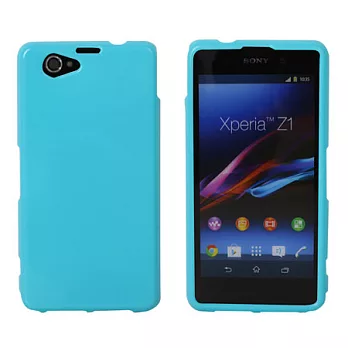 【BIEN】SONY Xperia Z1 Compact 亮麗全彩軟質保護殼 (粉藍)