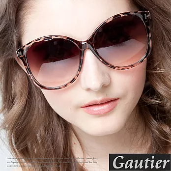 【Gautier】朴有天明星款！小臉大框T邊太陽眼鏡-玳瑁