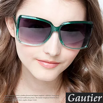 【Gautier】水原希子名模款！小臉大方框太陽眼鏡-光感綠