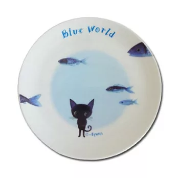 BLUE WORLD ,日本藍貓與魚盤子