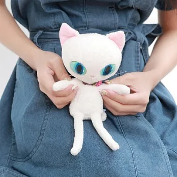 BLUE WORLD ,日本藍貓絨毛紓壓玩偶(14CM)_White